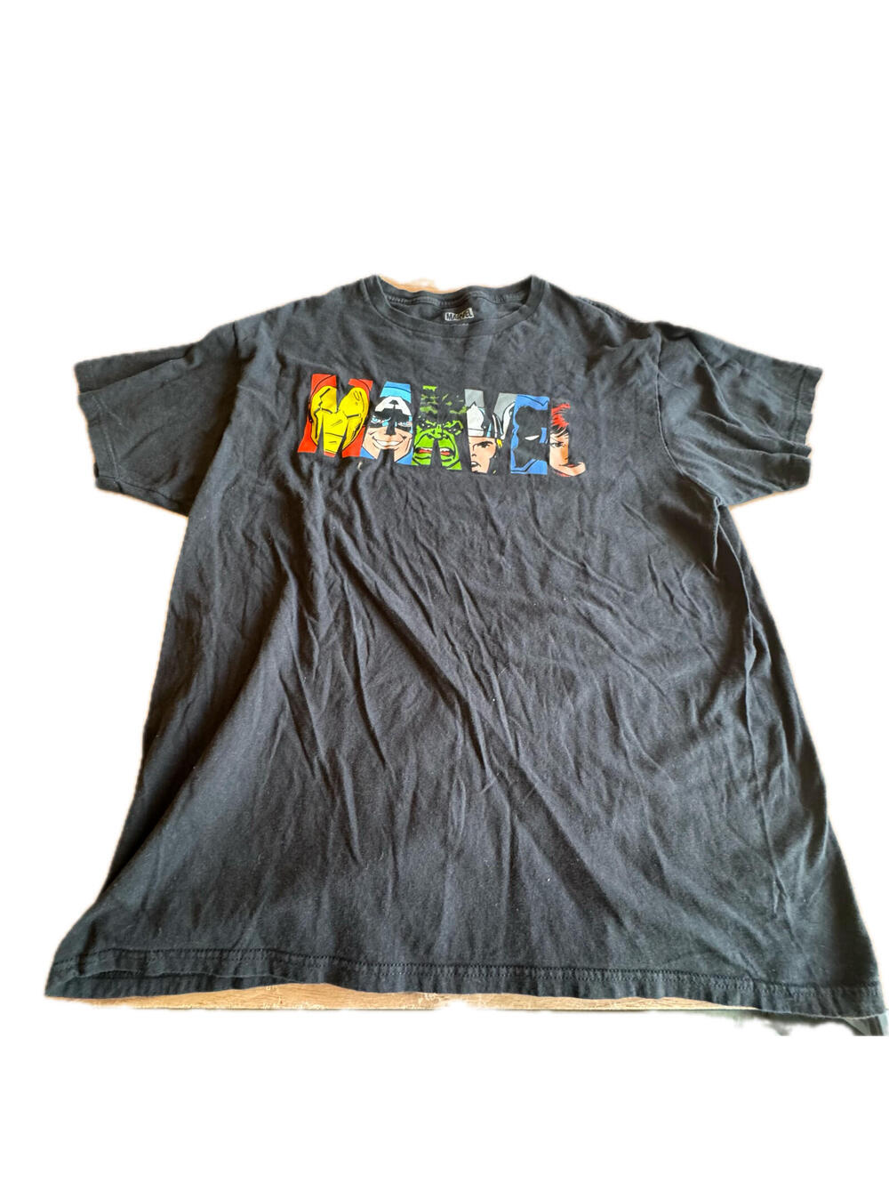 Marvel Black Short Sleeve T Shirt Mens XL